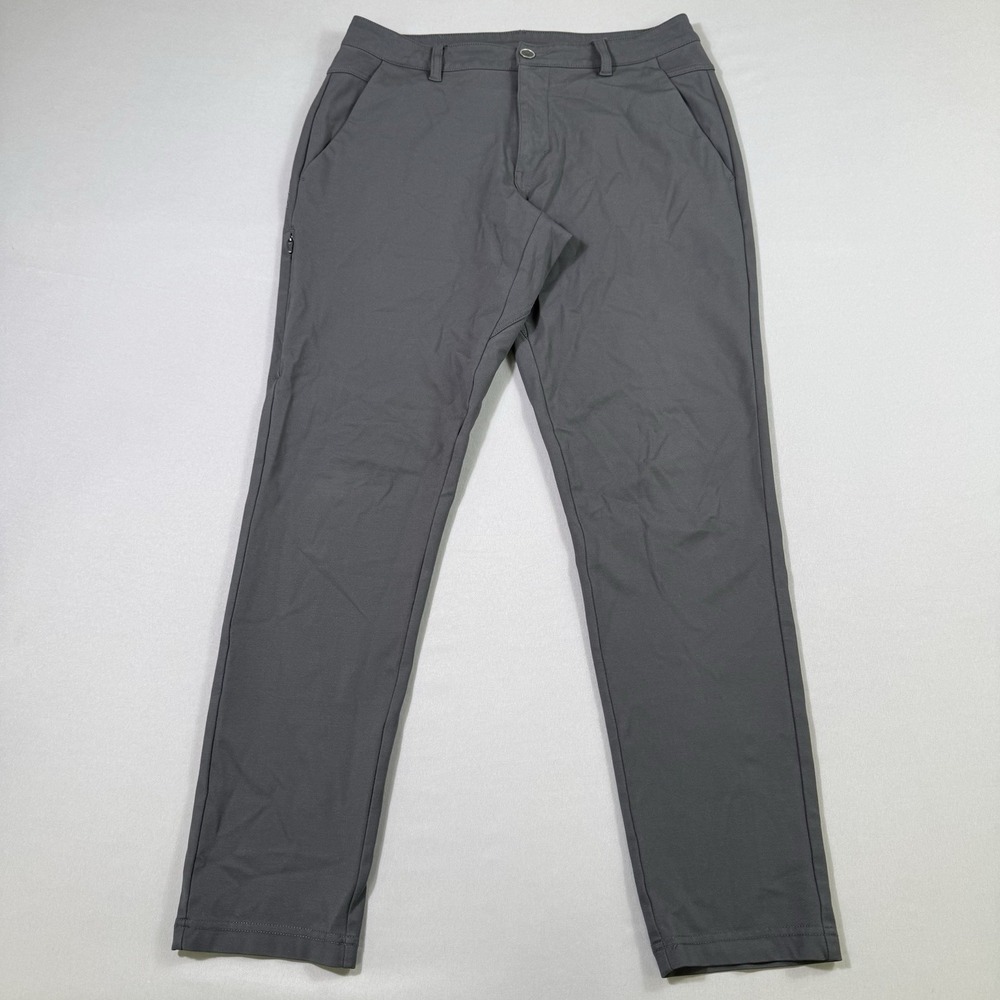 BYLT Everyday 2.0 Pants Mens Size 33x30 Grey Slim Fit Tapered Stretch Casual EUC